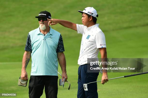 Hung Chien Yao of Chinese Taipei pictured during the Pro-Am ahead of the Bank BRI Indonesia Open at Pondok Indah Golf Course on July 11, 2018 in...