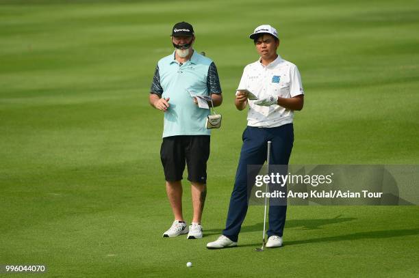 Hung Chien Yao of Chinese Taipei pictured during the Pro-Am ahead of the Bank BRI Indonesia Open at Pondok Indah Golf Course on July 11, 2018 in...