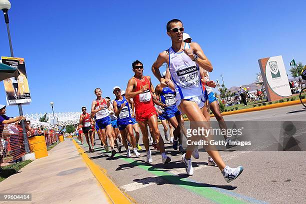 General view of the mens 20 Km Walking race competition at the IAAF World Race Walking Cup Chihuahua 2010 at Deportiva Sur circuit on May 16, 2010 in...