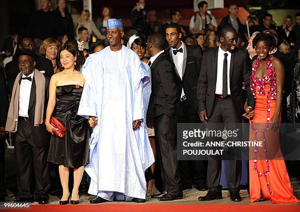 Actor Marius Yelolo, actress Heling Li, Chadian actor Youssouf Djaoro, Chadian director Mahamat-Saleh Haroun, Malian actor Diouc Koma and Malian...