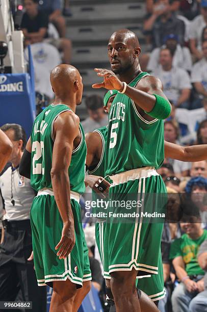 Kevin Garnett of the Boston Celtics during the game against the Orlando Magic in Game One of the Eastern Conference Finals during the 2010 NBA...