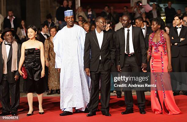 Actors Marius Yelolo, actress Heling Li and actor Youssouf Djaoro, director Mahamat-Saleh Haroun with actor Diouc Koma and actress Djeneba Kone...