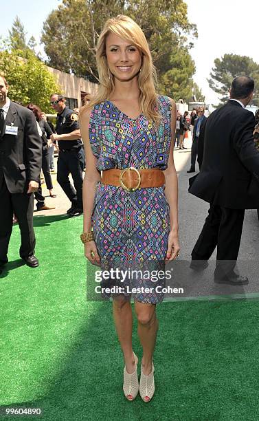 Actress Stacy Keibler arrives at the "Shrek Forever After" Los Angeles premiere held at Gibson Amphitheatre on May 16, 2010 in Universal City,...