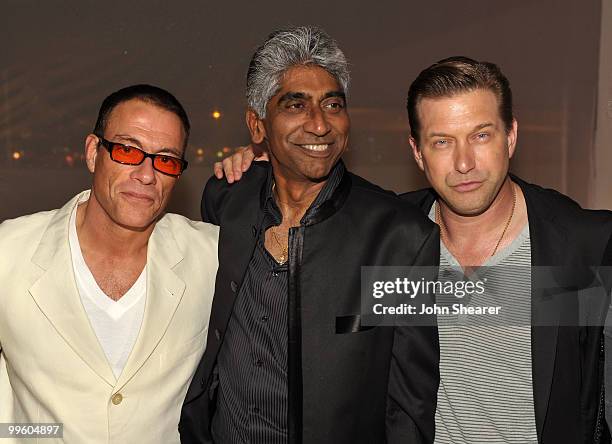 Actor Jean-Claude Van Damme, producer Ashok Amritraj and actor Stephen Baldwin attend the Variety Celebrates Ashok Amritraj event held at the Martini...