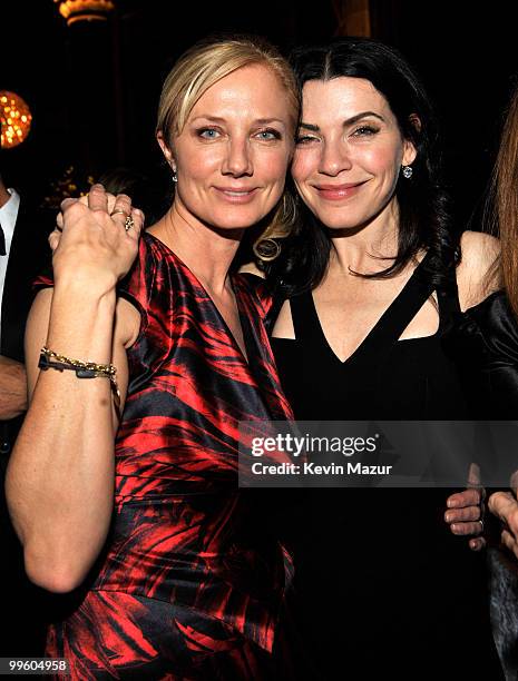 Joely Richardson and Julianna Margulies attends amfAR New York Gala Co-Sponsored by M.A.C Cosmetics at Cipriani 42nd Street on February 10, 2010 in...