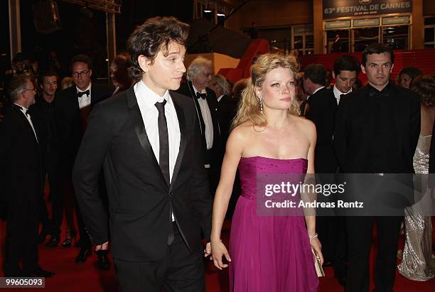 French singer Raphael and Melanie Thierry attend "The Princess Of Montpensier" Premiere at the Palais des Festivals during the 63rd Annual Cannes...