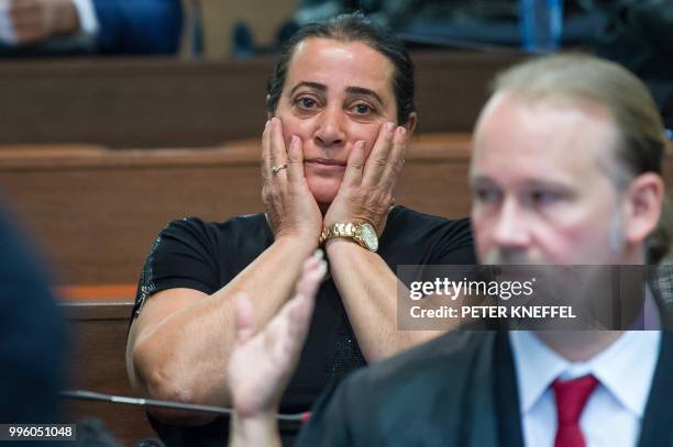 Elif Kubasik, wife of NSU victim Mehmet Kubasik sits in a courtroom before the proclamation of sentence in the trial against Beate Zschaepe, the only...