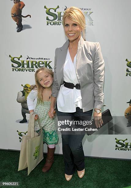 Actress Cheryl Hines and guest arrives at the "Shrek Forever After" Los Angeles premiere held at Gibson Amphitheatre on May 16, 2010 in Universal...