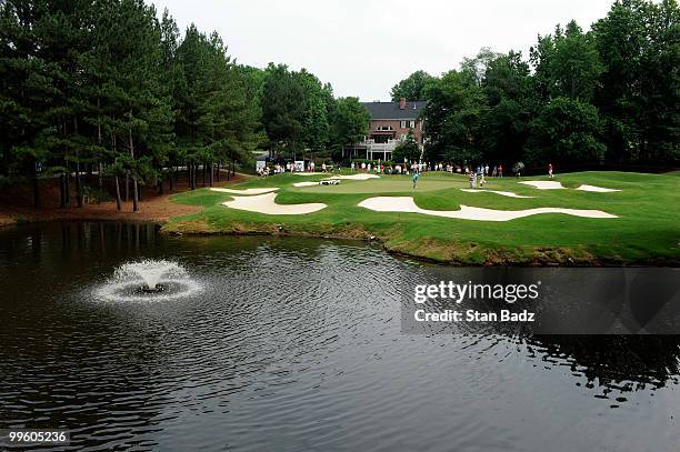 Justin Hicks hits a putt on the fourth green during the final round of the BMW Charity Pro-Am presented by SYNNEX Corporation at the Thornblade Club...