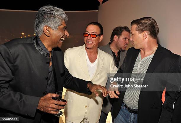 Producer Ashok Amritraj, actor Jean-Claude Van Damme and actor Stephen Baldwin attend the Variety Celebrates Ashok Amritraj event held at the Martini...