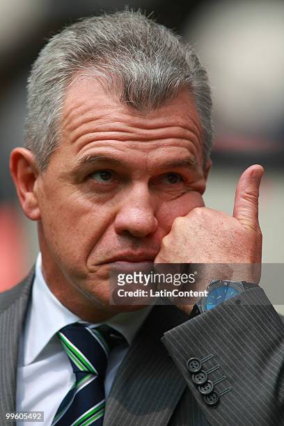 Head Coach of Mexico Javier Aguirre reacts during a friendly match against Chile as part of the Mexico National team preparation for the South Africa...