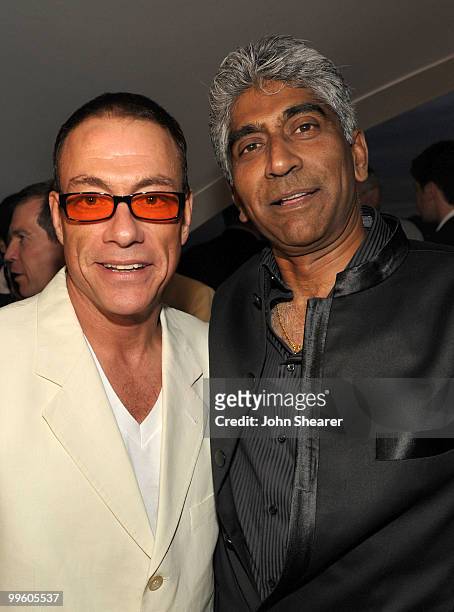 Actor Jean-Claude Van Damme and producer Ashok Amritraj attend the Variety Celebrates Ashok Amritraj event held at the Martini Terraza during the...