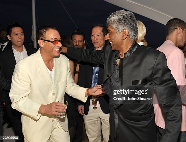 Actor Jean-Claude Van Damme and producer Ashok Amritraj attend the Variety Celebrates Ashok Amritraj event held at the Martini Terraza during the...