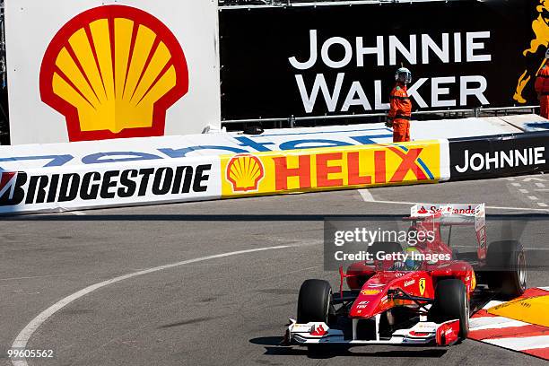 Felipe Massa of Brazil and Ferrari drives during the Monaco Formula One Grand Prix at the Monte Carlo Circuit on May 15, 2010 in Monte Carlo, Monaco.