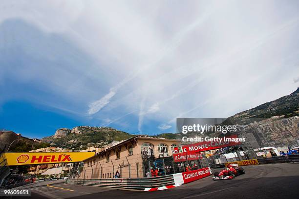 Felipe Massa of Brazil and Ferrari drives during the Monaco Formula One Grand Prix at the Monte Carlo Circuit on May 15, 2010 in Monte Carlo, Monaco.