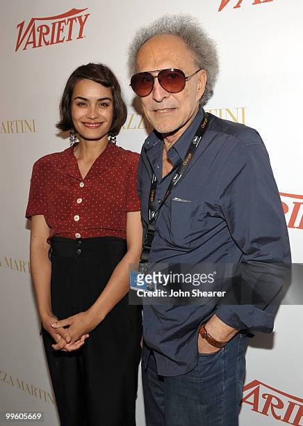 Actress Shannyn Sossamon and director Monte Hellman attend the Variety Celebrates Ashok Amritraj event held at the Martini Terraza during the 63rd...