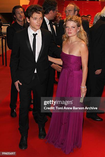 Singer Raphael and Melanie Thierry attend the 'The Princess of Montpensier' Premiere held at the Palais des Festivals during the 63rd Annual...