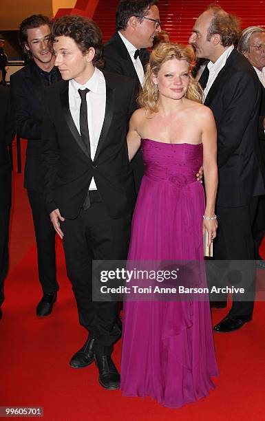 Singer Raphael and Melanie Thierry attend the 'The Princess of Montpensier' Premiere held at the Palais des Festivals during the 63rd Annual...