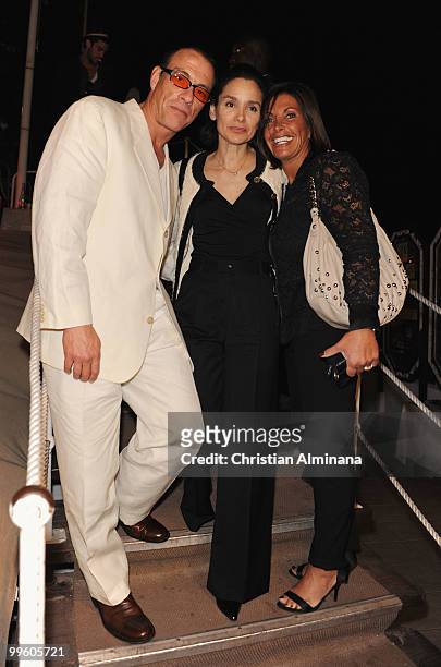 Jean Claude van Damme, Gladys Portugues and guest attends the Variety Celebrates Ashok Amritraj event held at the Martini Terraza during the 63rd...