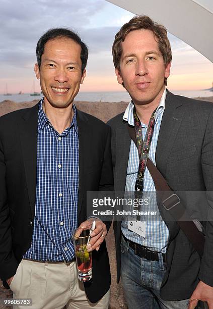 Christopher Chai and Alexander Koll attends the Variety Celebrates Ashok Amritraj event held at the Martini Terraza during the 63rd Annual...