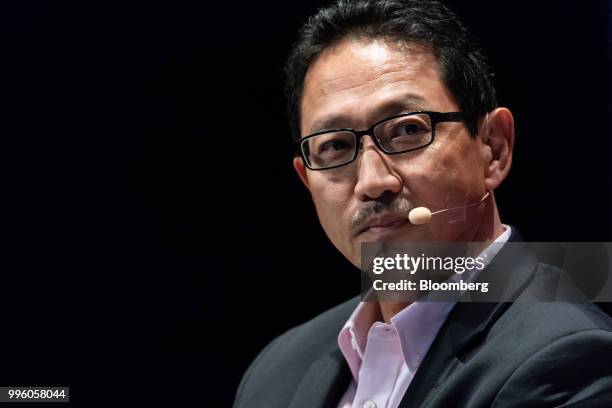 Nick Sugimoto, chief executive officer of Honda R&D Innovations Inc., listens during the Rise conference in Hong Kong, China, on Wednesday, July 11,...