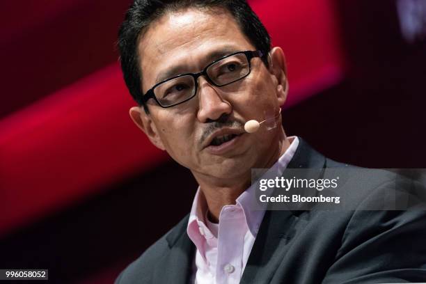 Nick Sugimoto, chief executive officer of Honda R&D Innovations Inc., speaks during the Rise conference in Hong Kong, China, on Wednesday, July 11,...