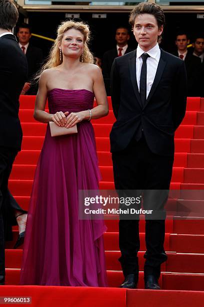 French singer Raphael and Melanie Thierry attend "The Princess Of Montpensier" Premiere at the Palais des Festivals during the 63rd Annual Cannes...