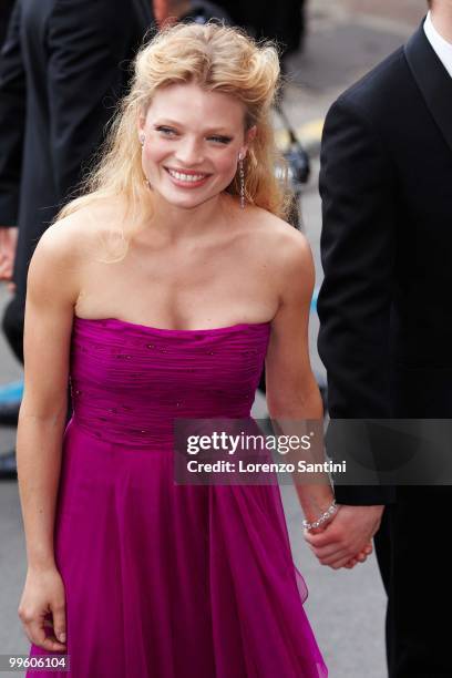 Melanie Thierry departs the 'The Princess of Montpensier' Premiere held at the Palais des Festivals of Cannes on May 16, 2010 in Cannes, France.