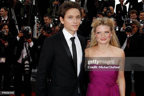 French singer Raphael and Melanie Thierry attend "The Princess Of Montpensier" Premiere at the Palais des Festivals during the 63rd Annual Cannes...