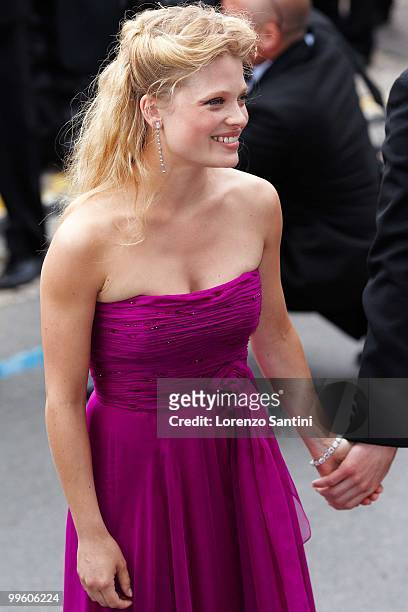 Melanie Thierry departs the 'The Princess of Montpensier' Premiere held at the Palais des Festivals of Cannes on May 16, 2010 in Cannes, France.
