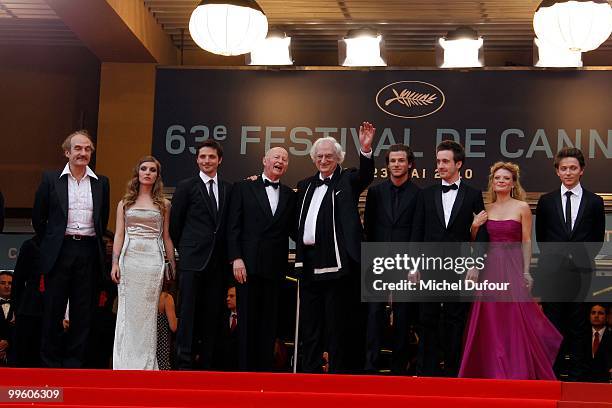 Director Bertrand Tavernier Gaspard Ulliel, Gregoire Leprince-Ringuet, actress Melanie Thierry and singer Raphael , attend 'The Princess Of...