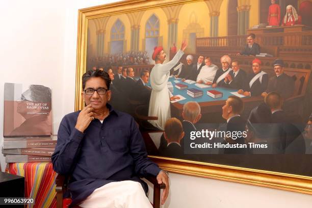 Delhi-based artist Raghu Vyas poses during an exclusive interview with HT City-Hindustan Times, at Lajpat Nagar, on July 4, 2018 in New Delhi, India....