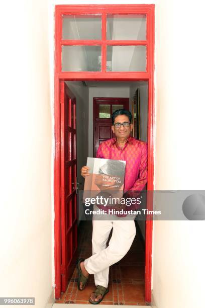 Delhi-based artist Raghu Vyas poses during an exclusive interview with HT City-Hindustan Times, at Lajpat Nagar, on July 4, 2018 in New Delhi, India....