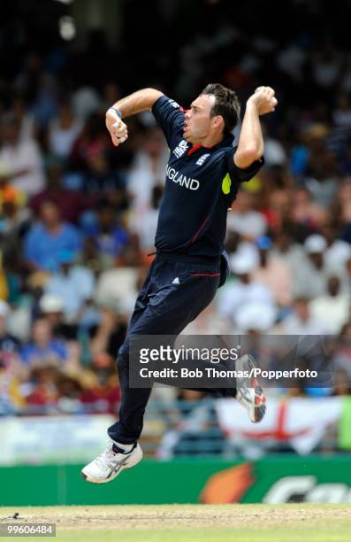 Michael Yardy of England during the final of the ICC World Twenty20 between Australia and England at the Kensington Oval on May 16, 2010 in...