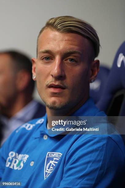 Antonino La Gumina of Empoli Fc during the press conference on July 11, 2018 in Empoli, Italy.