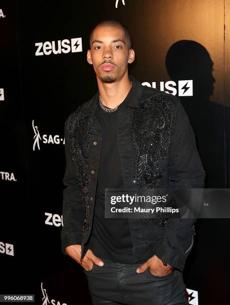 Melvin Gregg attends a celebration for The July 13th Global Launch of ZEUS presented by SAG-AFTRA and The Zeus Network at Lure Nightclub Hollywood on...