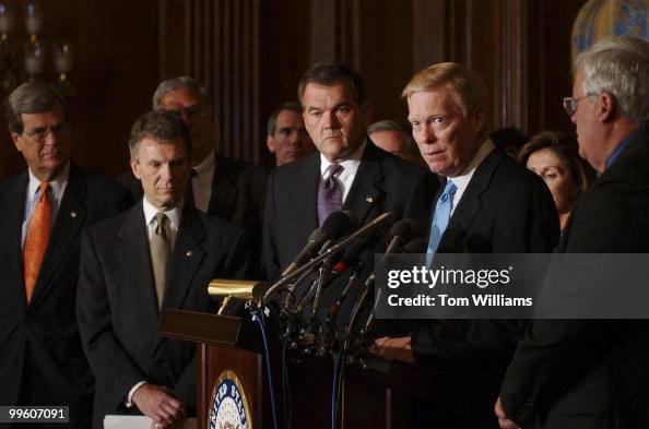 Homeland Security Director Tom Ridge, center, appears at an event in ...