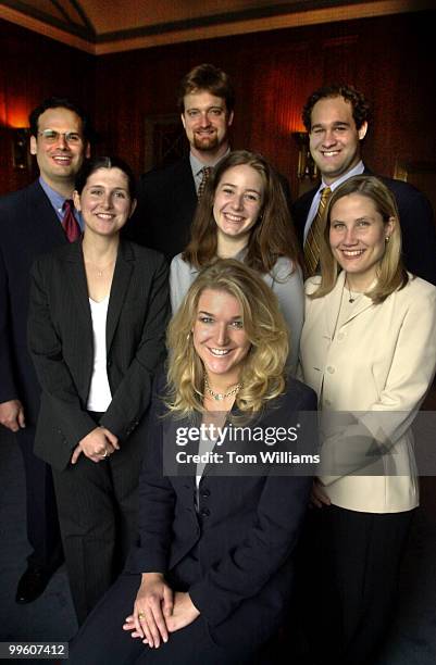 Front, Susan Williams, second row from left, Sara Battaglia, Katie Jameson, Kelly Siekman, back row from left, Brian Fox, Lester Munson, Jed Royal