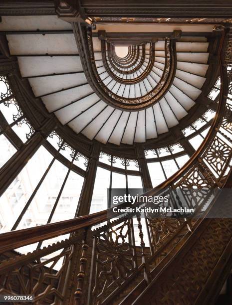 spiral stairs - rookery building stock pictures, royalty-free photos & images