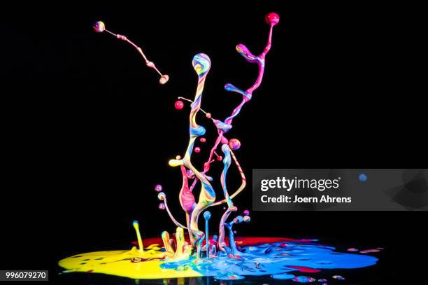 color-splash in yellow/blue/red - ahrens stock pictures, royalty-free photos & images