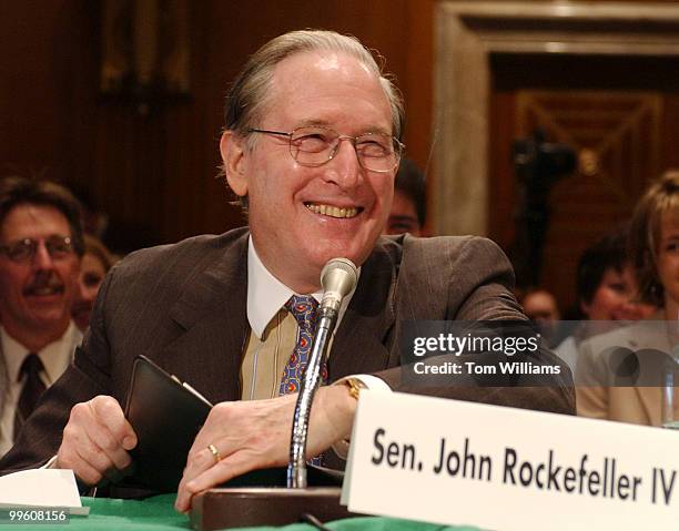 Sen. John D. Rockefeller, D-W.V., prepares to testify at a Committee on Aging Hearing examining solutions to the nation's long-term care crisis and...