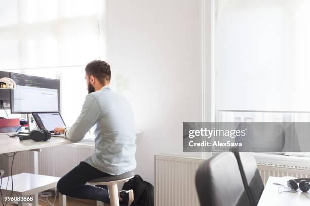 male software developer working - rgb stock pictures, royalty-free photos & images