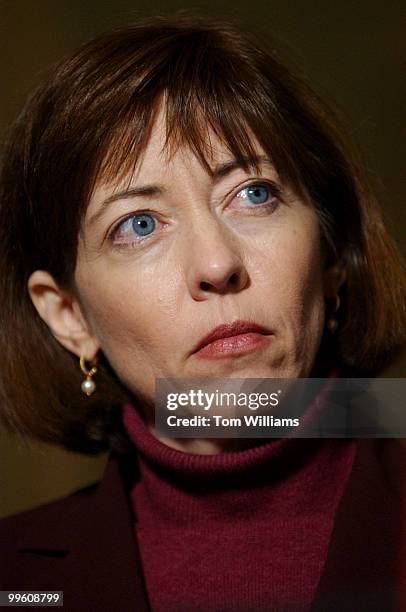 Sen. Maria Cantwell, D-Wash., attends a news conference after the Senate Luncheons.