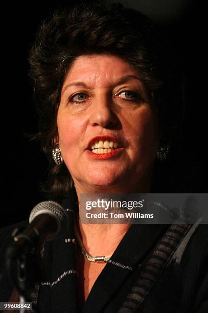 Candidate Carol Schwartz addresses the crowd at the mayoral debate held in the H Street Playhouse, Monday night.