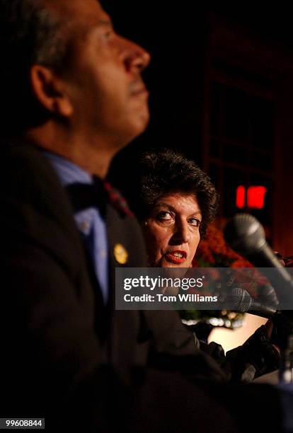 Candidate Carol Schwartz criticizes Mayor of Washington DC, Anthony Williams during the mayoral debate held in the H Street Playhouse, Monday night.