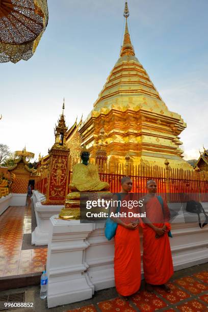 wat phrathat doi suthep in chiang mai, thailand. - doi suthep stock pictures, royalty-free photos & images