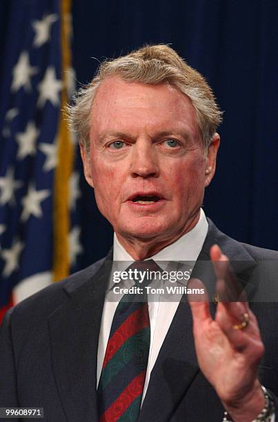 Rep. Tom Osborne, R-Neb., speaks at a press conference introducing the "Call to Service Act of 2001" which will capitolize on the recent surge in...