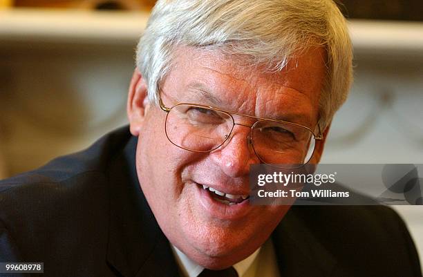 Speaker of the House Dennis Hastert, R-Ill., is interviewed by Roll Call in his Capitoloffice.