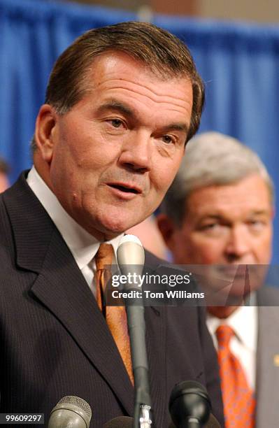 Director of Homeland Security, Tom Ridge, speaks to exhibitors and attendees at the Small Business Homleland Security Expo 2002, in which nearly 50...