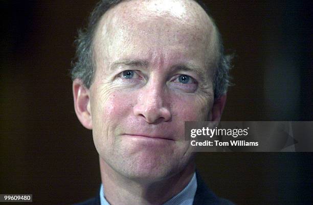 Mitchell E. Daniels at his Senate Confirmation Hearing for OMB Director.